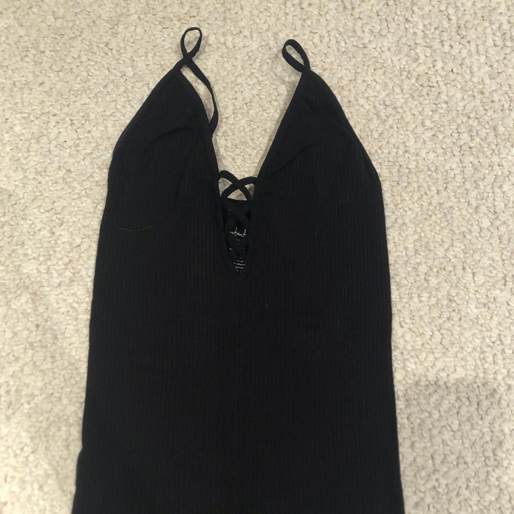 Black Lace Front Tank